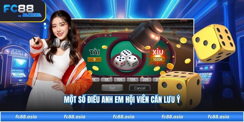 Một số điều anh em hội viên cần lưu ý